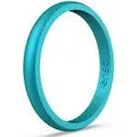 Enso Rings Elements Classic Halo Silicone Ring | Peacock Quartz | Size 4