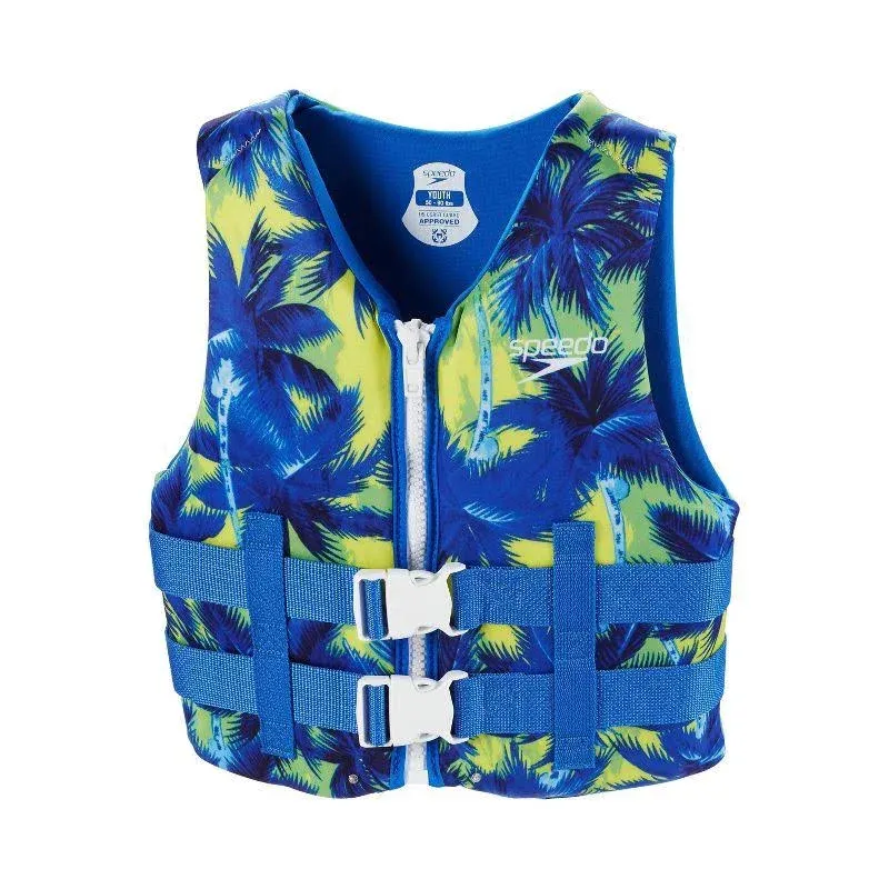 NEW Speedo Junior PFD Life Jacket Vest - Palm Trees