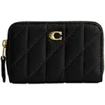 Coach Essential Small Zip Around Card Case Wallet - Black