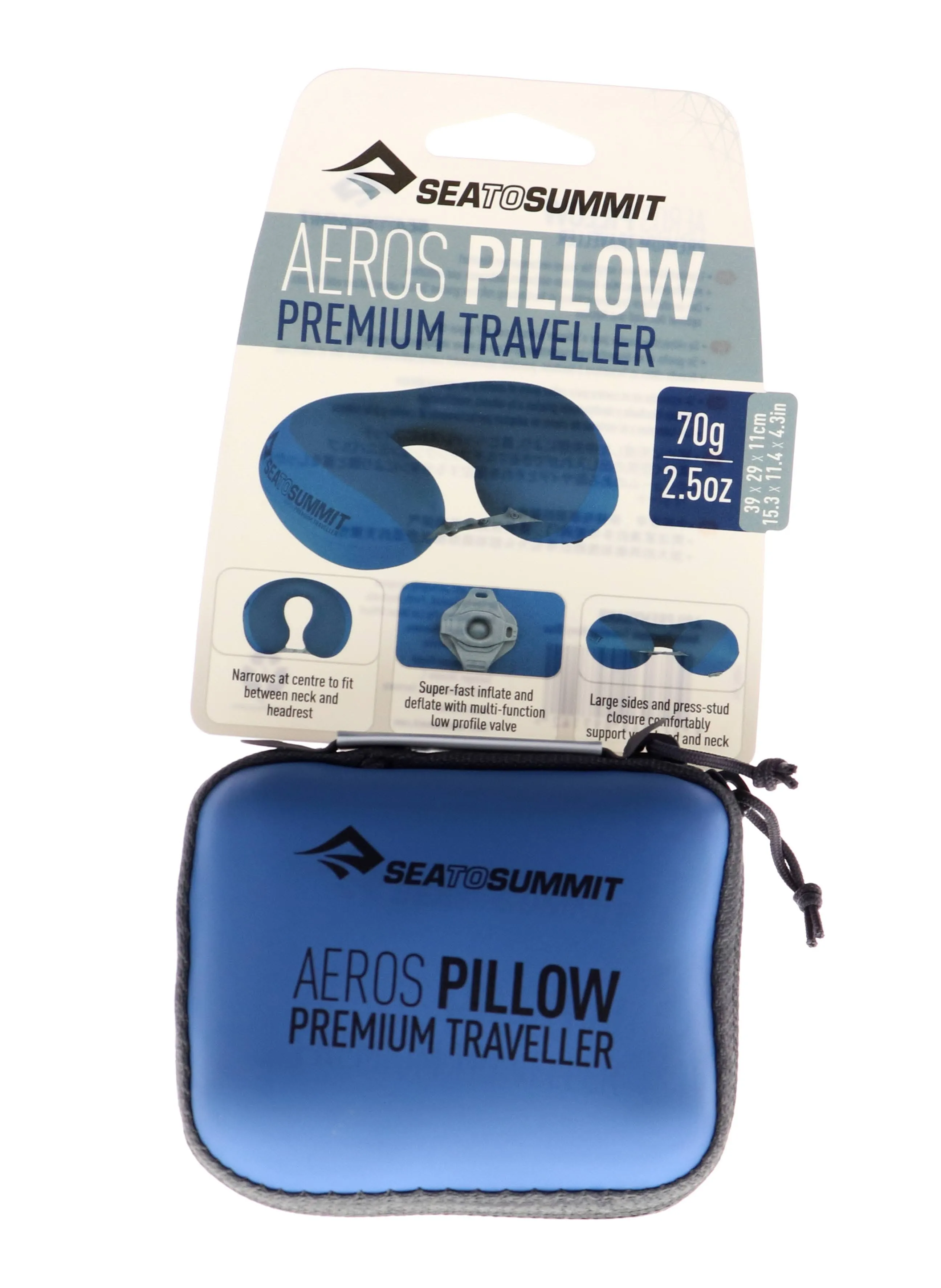 Sea to Summit Aeros Pillow Premium Traveller Navy Blue