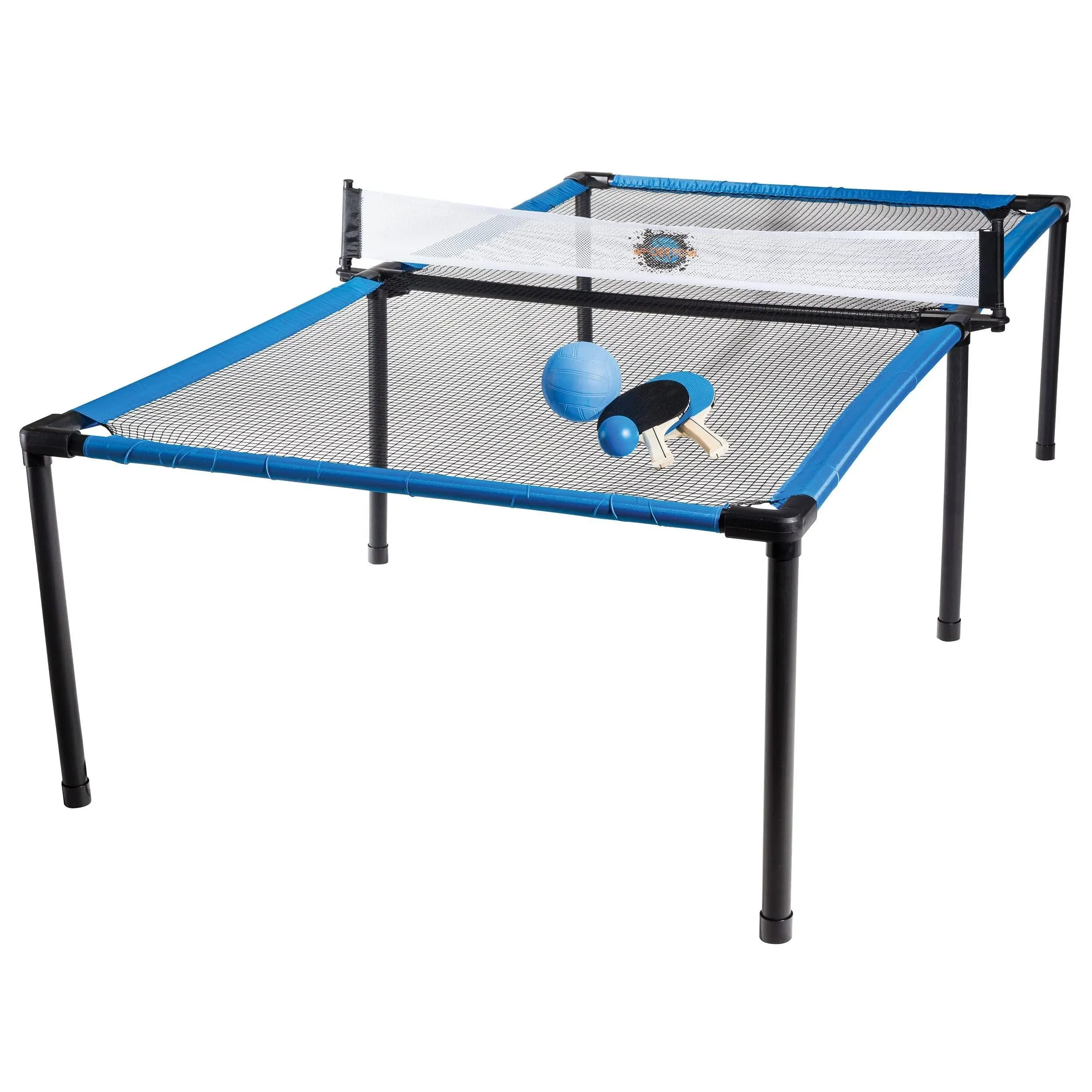 Franklin Sports 8' X 4' Spyder Pong, Blue/Black