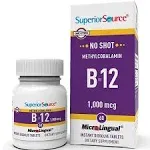 Superior Source No Shot Methylcobalamin B12/B6/Folic Acid 60 Tablets