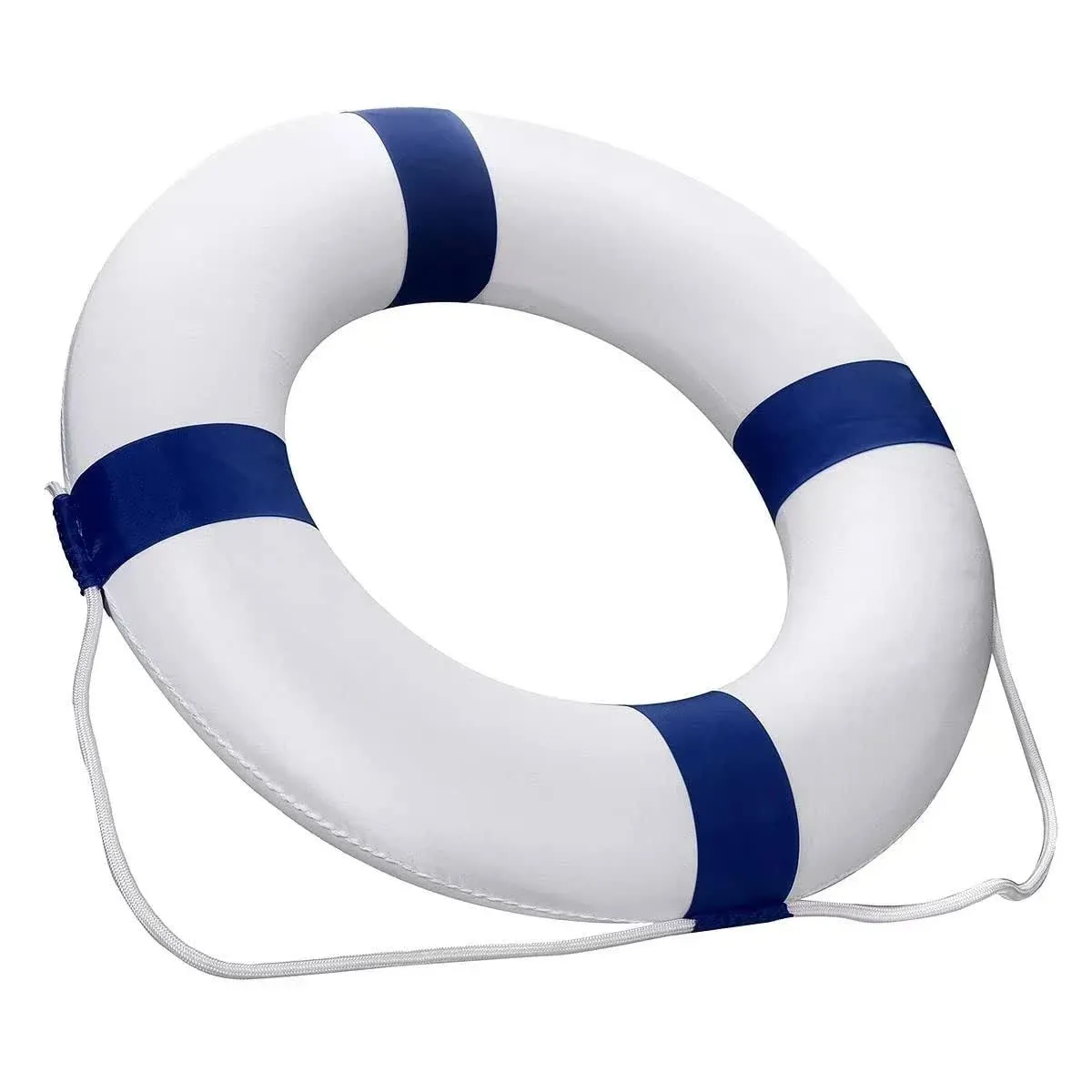 Pool Life Ring 20.5 In,Life Preserver Ring Foam Buoys-Ring Buoy with Ropetape,Bl