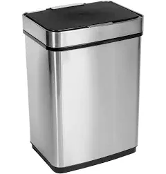 Honey-Can-Do Motion Sensor Steel Indoor Trash Can with Automatic Lid 13.2 Gallon