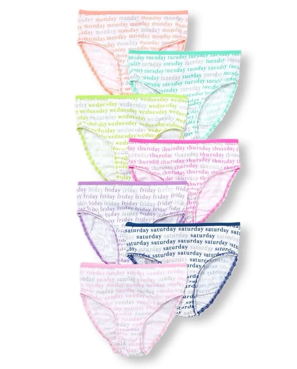 The Children's Place Girls Days Of The Week Glitter Underwear 7-Pack