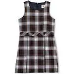 Lands' End Girls School Uniform Plaid Jumper Top of Knee