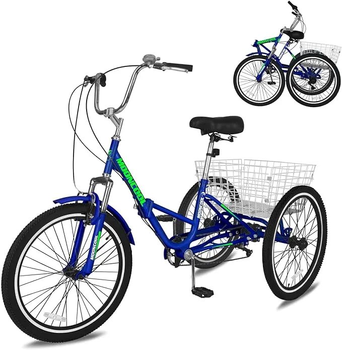 Mophoto 24 inch-26'' Folding Tricycle