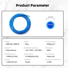 Pneumatic Tubing Clear PU Air hose Pipe Tube Kit 5/16 inch or 8mm OD 5mm ID 39.4ft/12 Meter for Air Line or Fluid Transfer