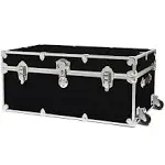 Rhino Trunk & Case Camp & College Trunk with Removable Wheels 30"x17"x13" (Black)