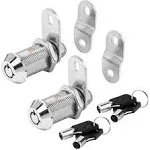 Cam Locks RV Storage Locks Keyed Alike, 7/8” Fits on 9/16” Max Door Thickness, RV Compartment Locks for Camper Trailer Cabinet Locks with Keys(7/8 Inch 2Pack)