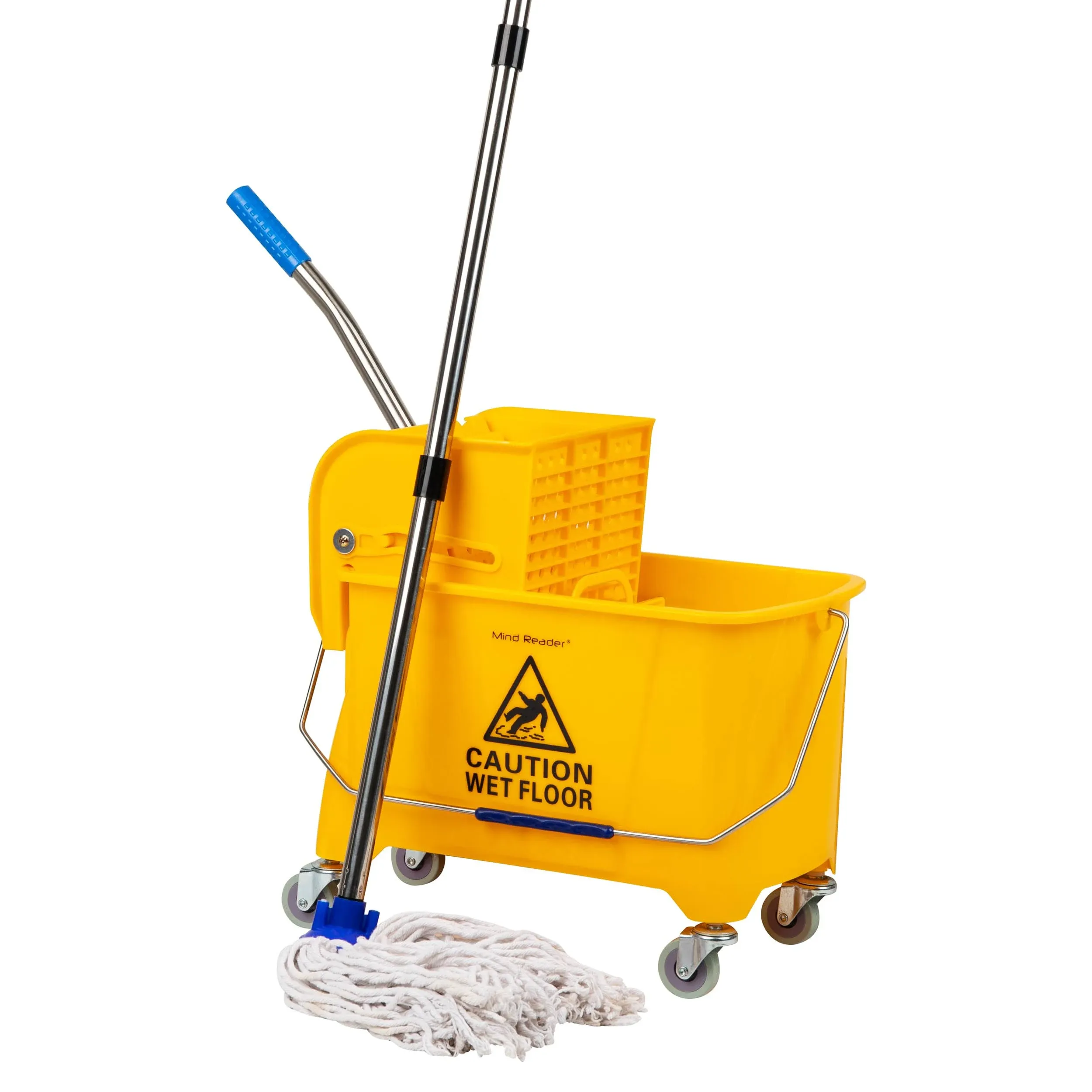 Bucket with Wringer and Mop Set, 22 Qt (5.5 Gallon), Floor Cleaning, Wheels, ...