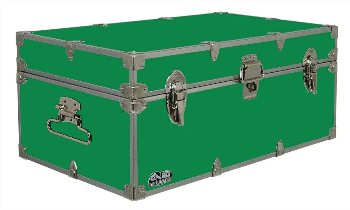 Happy Camper Steel Footlocker Trunk 32x18x13.5 inch, Green