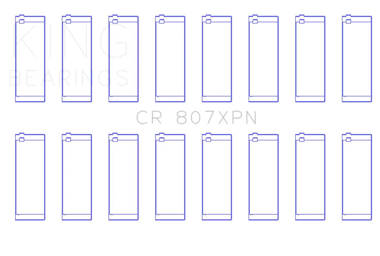 King Engine Bearings Cr 807Xpn Engine Connecting Rod Bearing Set