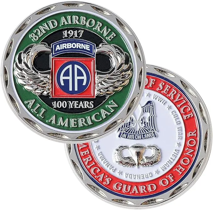 100 years 82nd Airborne Challenge Coin