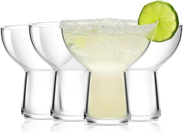 LEYU Stemless Margarita Glasses Set of 4