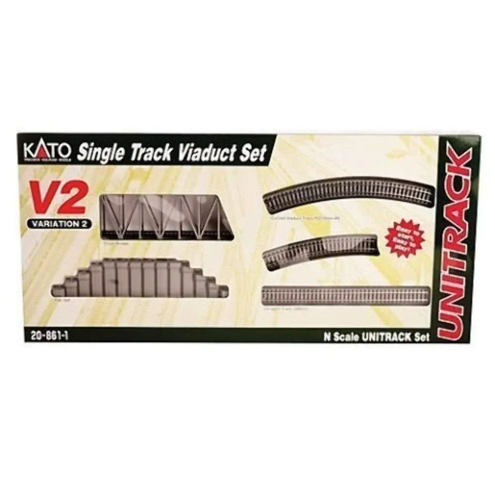 Kato N Scale New 2023 Single Track Viaduct Set Variation V2 Track 20-861