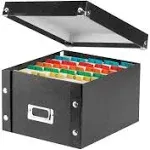 Snap-N-Store Collapsible Index Card File Box, Black