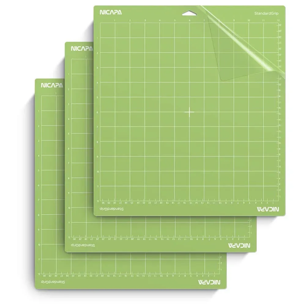 StandardGrid Cutting Mats For Cricut Maker  Replacement Accessories 12x12 NICAPA