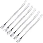 [JSeven] Long Handle Forks, Stainless Steel Dessert Forks, Fruits, Pickles Forks, Fancy Table Forks (12 Pcs)