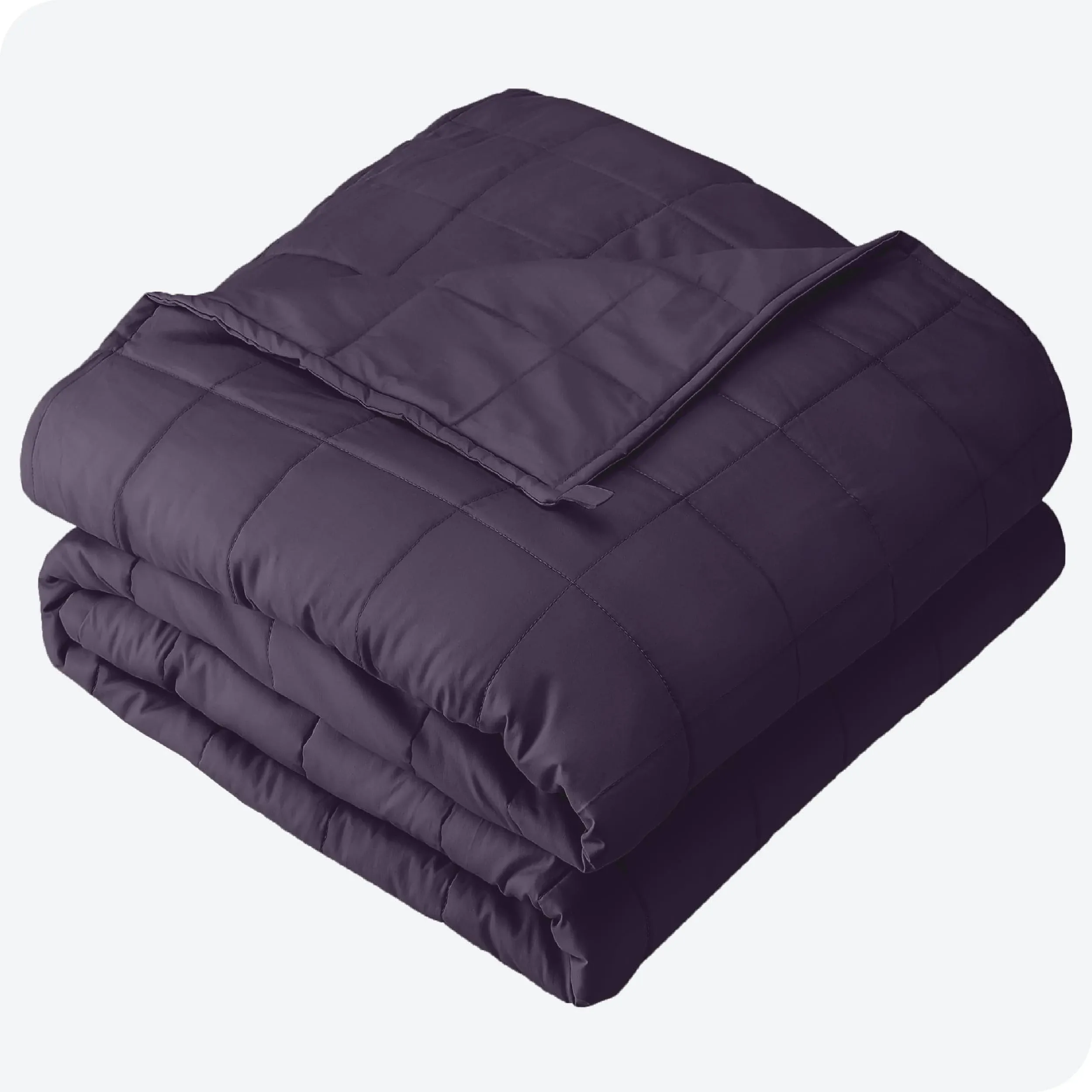 Bare Home Weighted Sensory Blanket - 80"x87" - 30lbs - Cotton Eggplant