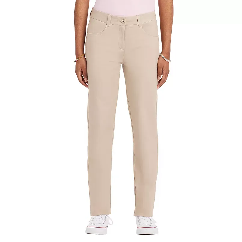 Izod New Girl&#039;s Size 5 Approved Schoolwear Easy Care Khaki Stretch Skinny Pants