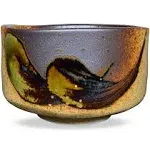 Mino Ware Japanese Handcrafted Matcha Tea Bowl Brown, Matcha Tea Cup Ceremony, Authentic Pottery, Shigaraki Oribe Chawan