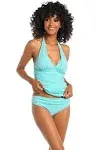 La Blanca Island Goddess Tankini Top - Ice Blue