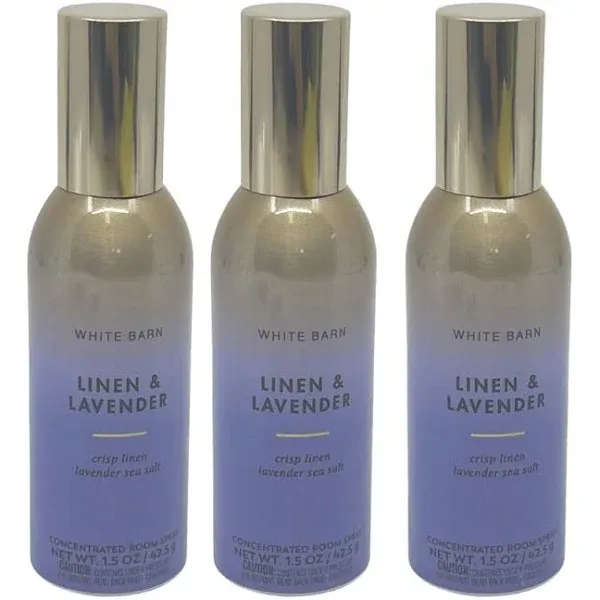 Bath & Body Works Linen & Lavender Concentrated Room Spray 1.5oz each - Pack of 3