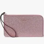 Kate Spade Lucy Glitter Medium L-Zip Wristlet (Festive teal)