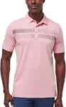 TravisMathew Men's Local Discount Golf Polo, Large, Heather Blush