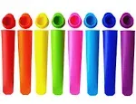 Mirenlife Silicone Ice Pop Molds,Popsicle Maker Molds,8 Vibrant Colors,Set of 8