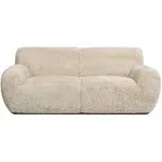 Summit 83" Faux Sheepskin Overstuffed Sofa