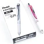 Pentel EnerGel Pearl Deluxe RTX Retractable Gel Pens, Medium Point, Pink Ink, Dozen (BL77PW-P)