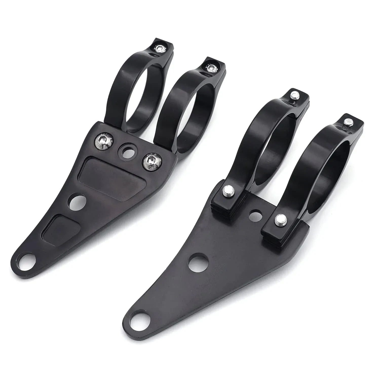 For 41mm Fork <wbr/>Motorcycle Hea<wbr/>dlight Mount B<wbr/>racket Clamps Black Universal