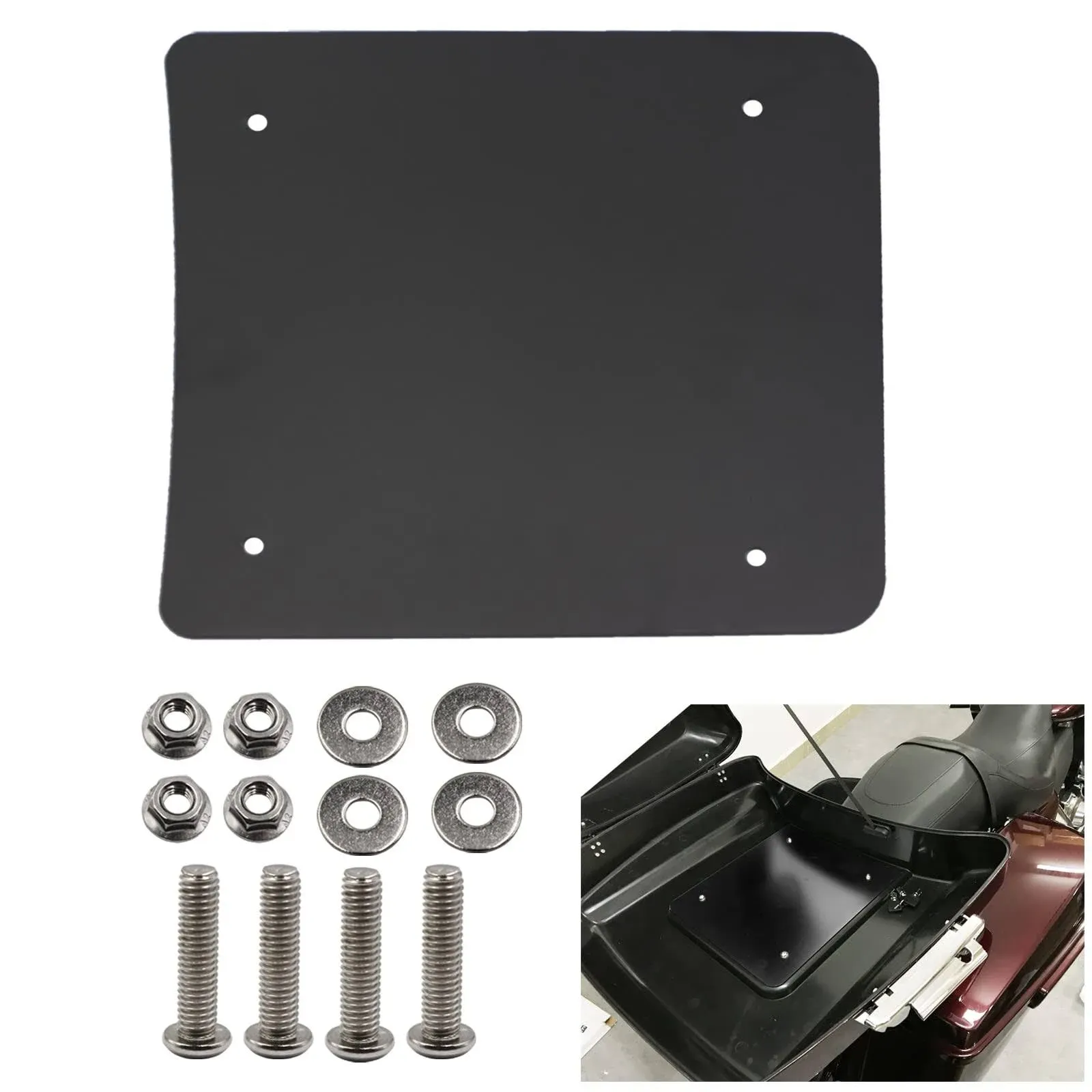 LAFORMO Tour Pack Plate for 2014+ Harley Touring Razor Chopped King Tour Pak