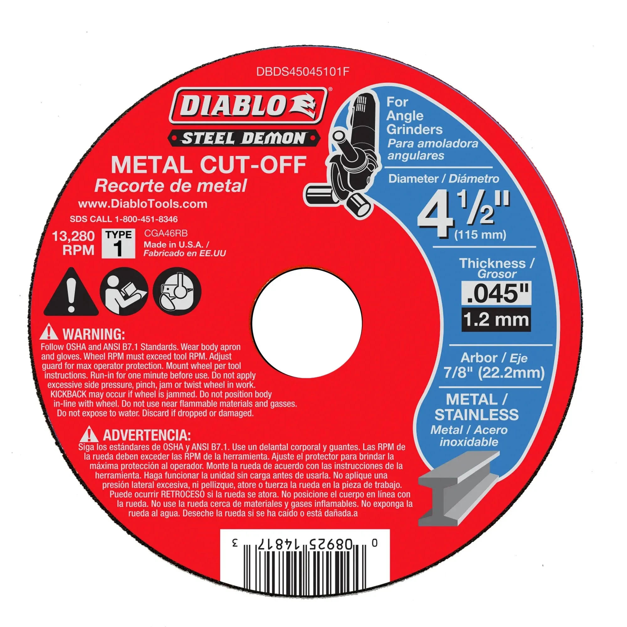 Diablo 4-1/2 In. Type 1 Metal Cut-Off