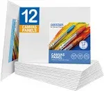 Canvas Boards for Painting 8X10 Inch, Super Value 12 Pack White Blank Canvas Pan