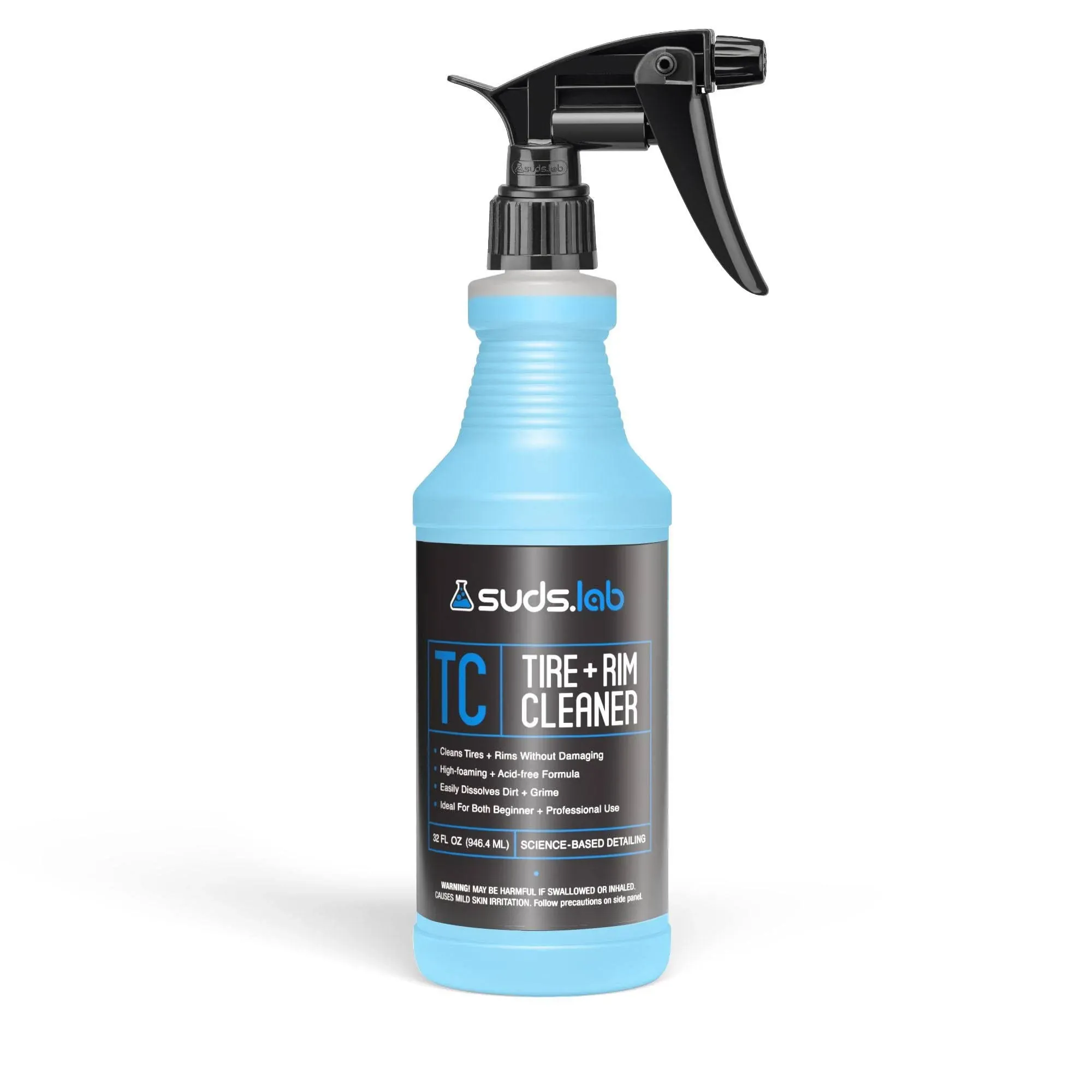 Suds Lab TC Tire and Rim Cleaner, Acid-Free Foaming Cleaning Solution, Safe for All Finishes, Home Car Detailing Wash