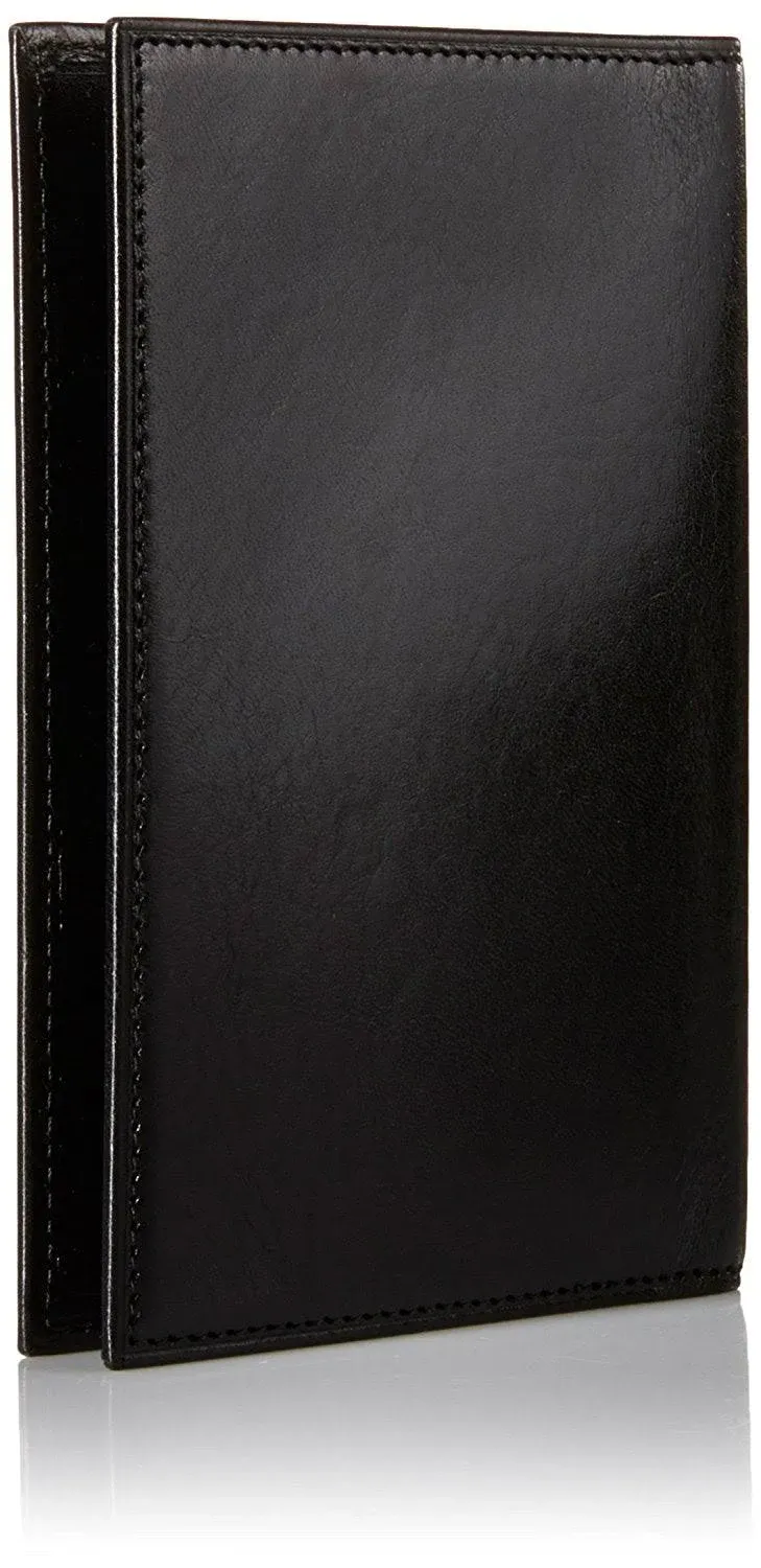 Bosca Old Leather Passport Holder For Men & Women - RFID Blocking, Travel Passport Wallet With Classic Finish, Gift Packaging Included Black