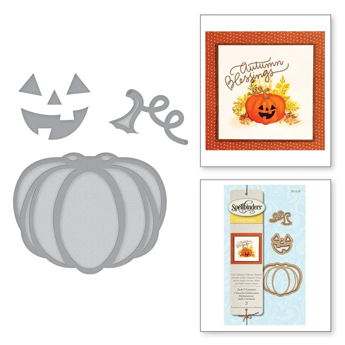 Spellbinders S1-018 Die D-Lites Jack O Lantern Etched/Wafer Thin Dies