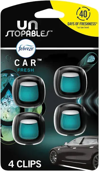 Febreze Auto Air Freshener Vent Clip Unstopables Fresh Scent