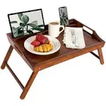 Rossie Home Bamboo Media Bed Tray, Espresso