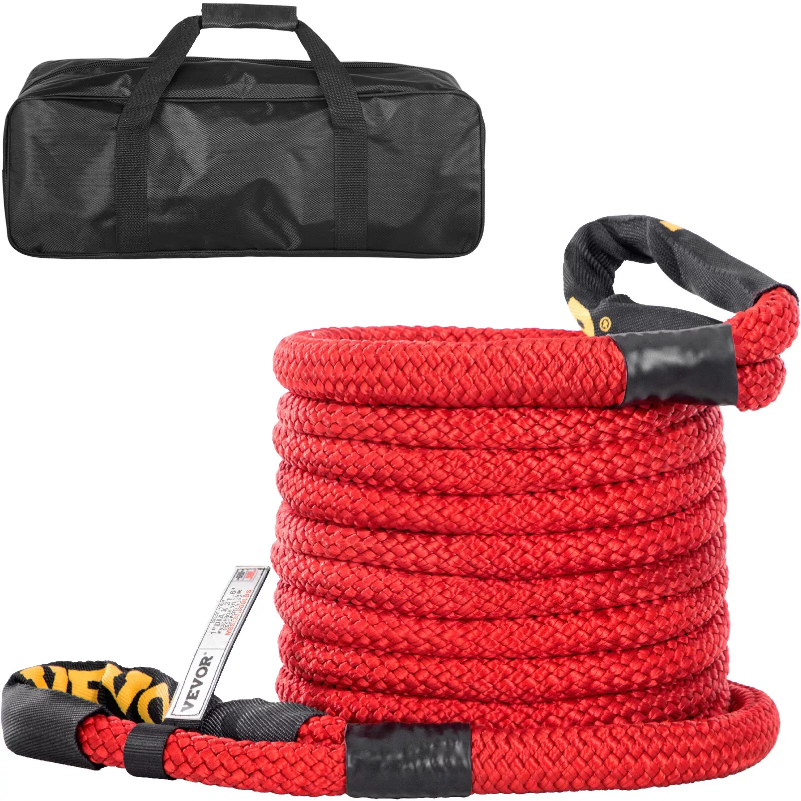 VEVOR 31.5&#039; X 1&#034; Recovery Rope 33500 LBS Kinetic Energy Towing Strap Red