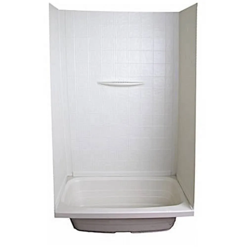 Lippert Replacement 24" x 36" x 59" Parchment Bathtub Wall Surround with Scratch-Resistant ABS Acrylic for RVs, Manufactured Homes, Travel Trailers, 5th Wheels, Motorhomes - PPF243659SPK