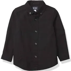 Baby And Toddler Boys Uniform Oxford Button Down Shirt - Black