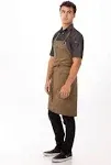 Chef Works Unisex Dorset Bib Apron, Golden Brown, One Size