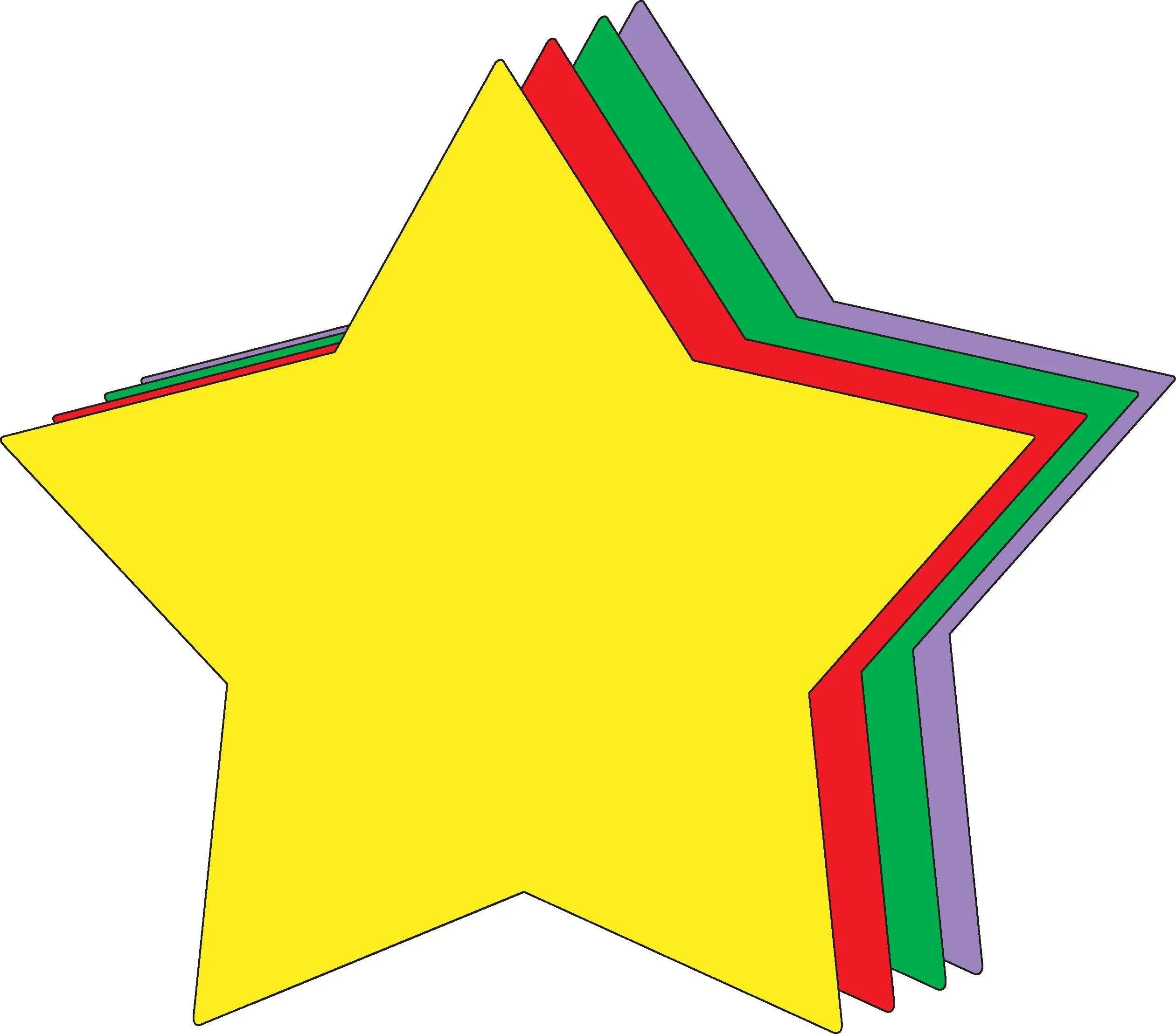 Super Cut-Outs - Assorted Color Star