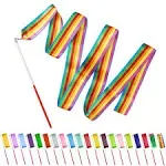 Gymnastics Ribbon Multi-Colored Dance Ribbon Streamers Kids Art 20 PCS