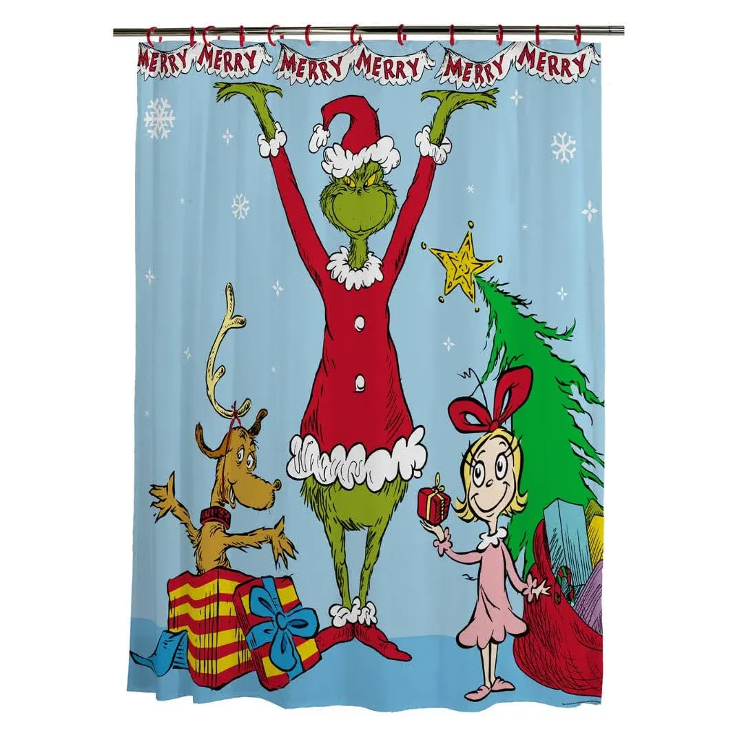 Dr Suess Grinch 13pc Shower Curtain and Rings