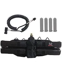 Maddog 4+1 Paintball Harness w/ Pods &amp; Standard Remote Coil